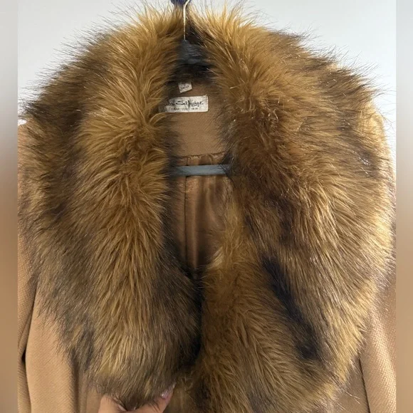 Faux fur pea coat - Picture 2 of 8